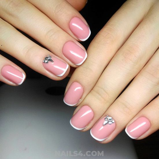 Delightful Easy French Acrylic Nails Design - sweet, getnails, nailstyle, nail